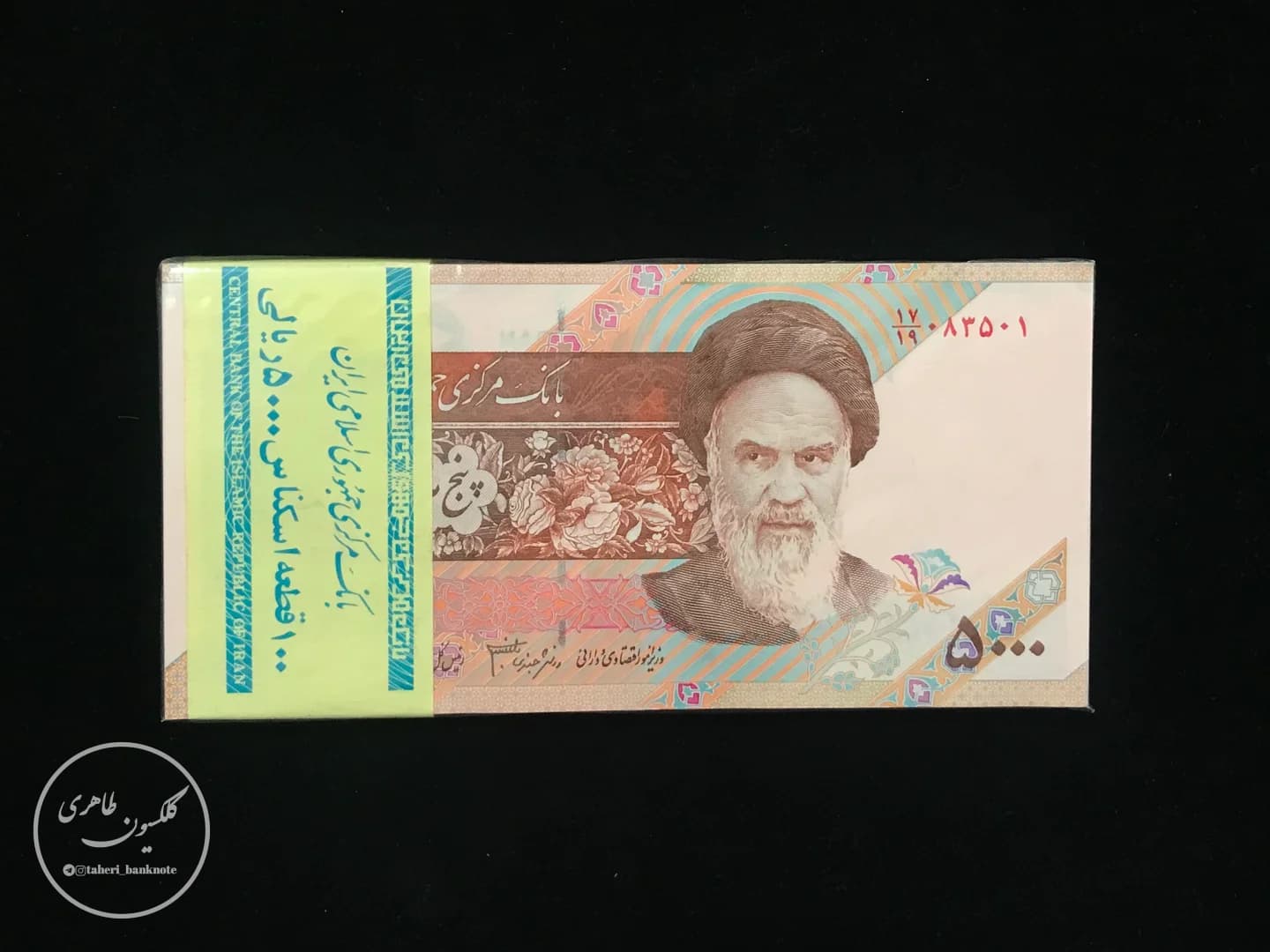 Bundle of 5,000-Rial (Flower and Nightingale), Danesh Jafari-Sheibani.